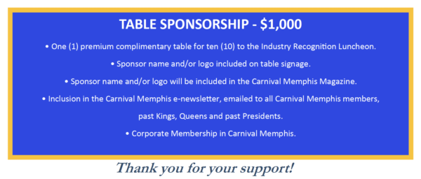 B&I Table Sponsorship 2023